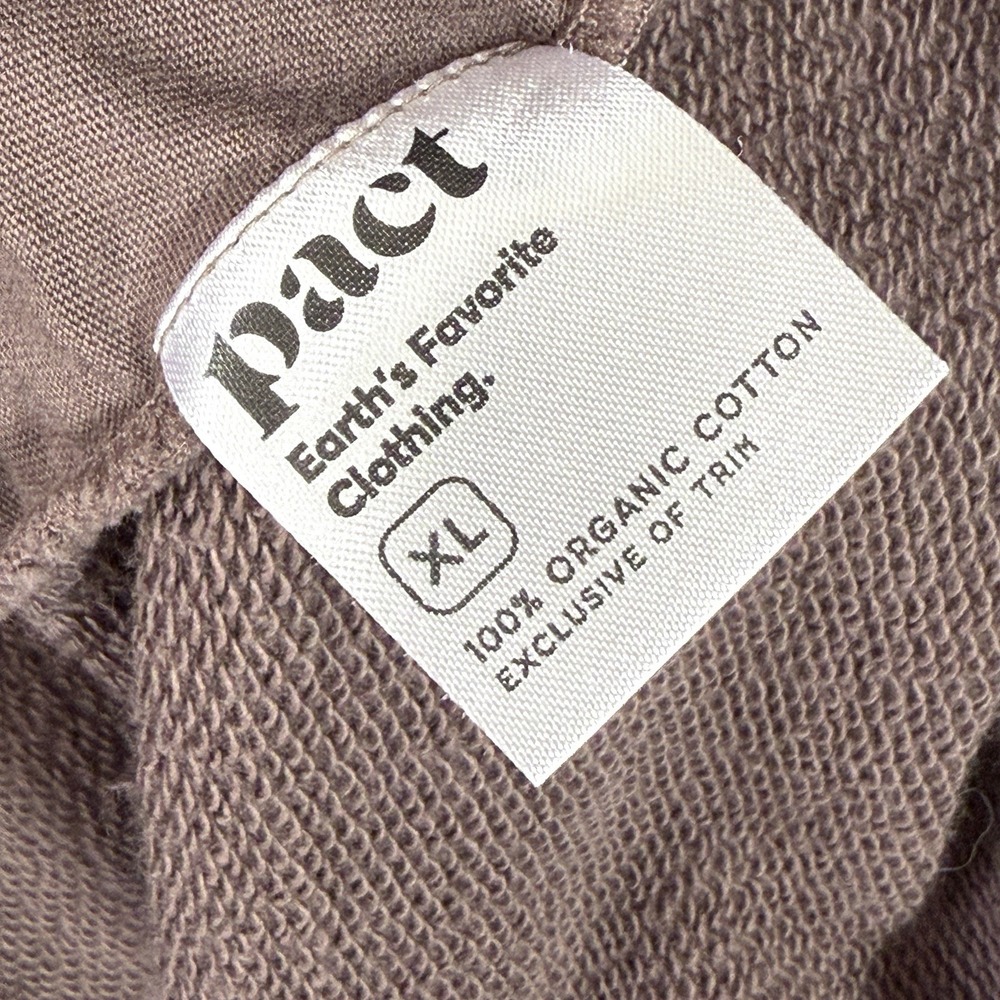 PACT Sweatshirt Women XL Organic Cotton Quarter 1/4 Zip Relaxed Pullover Pockets - Picture 5 of 13